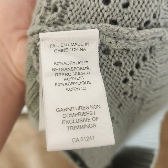 twik Pointelle Knit Cropped Cardigan - Green - Picture 7 of 8